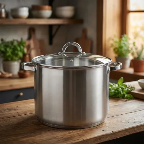 Garnek ze stali nierdzewnej z pokrywką FABIO 15 l