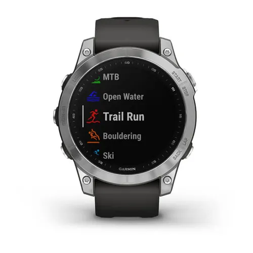 Smartwatch Garmin Fenix 7 srebrny z grafitowym paskiem (010-02540-01)