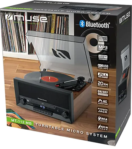 Gramofon MUSE MT-112 MB Bluetooth USB Brązowy