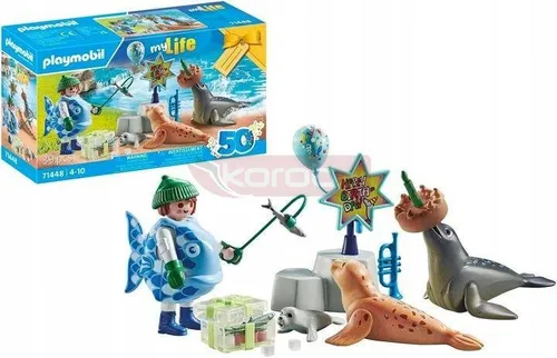 PLAYMOBIL MYLIFE 71448 KARMIENIE ZWIERZĄT FOKI