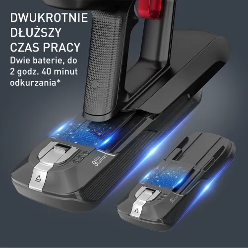 Odkurzacz Tefal X-Force Flex 15.60 Aqua TY99G3 160min Funkcja mycia Wymienny akumulator Mini elektroszczotka