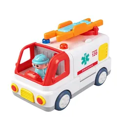 Interaktywna Edukacyjna Karetka Ambulans Światło Dźwięk Figurki 15 Melodii