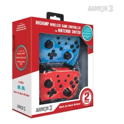 Pad Armor3 NuChamp Wireless Game Controller 2 Pack do Nintendo Switch Bezprzewodowy Niebieski / Czerwony 2szt.