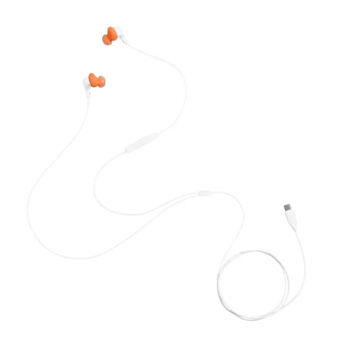 Słuchawki przewodowe JBL Endurance Run 3C USB-C Dokanałowe Mikrofon Biały