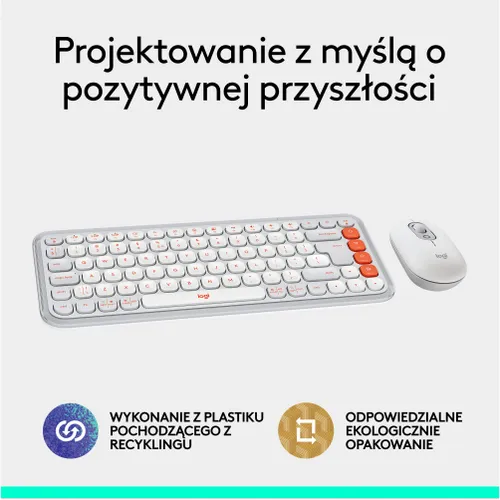 Zestaw LOGITECH POP ICON Combo Off White