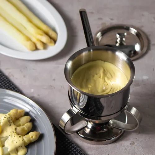 SPRING Cristal 0,5 l - rondel ze stali nierdzewnej z pokrywką i podgrzewaczem