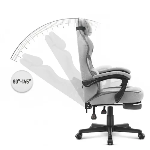 Fotel gamingowy CABRO C502 Szaro-czarny