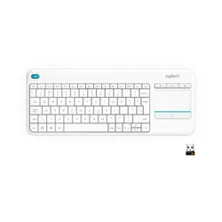 Klawiatura Logitech Wireless Touch Keyboard K400 Plus - biały