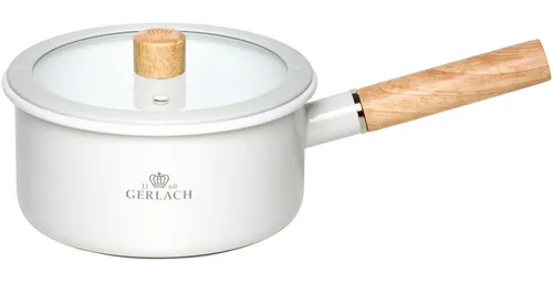 Zestaw garnków GERLACH Natur Enamel Biały (6 elementów)