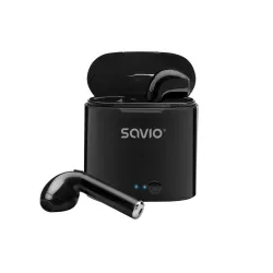 Słuchawki bezprzewodowe Savio TWS-02 Dokanałowe Bluetooth 5.0 Czarny