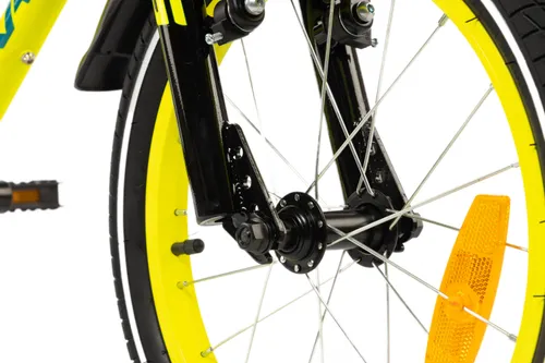 Rower dziecięcy KARBON Jazz 16 cali dla chłopca Limonkowy