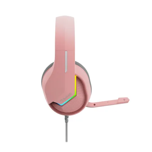 Słuchawki przewodowe z mikrofonem Marvo Tactic 40 Nauszne Różowy