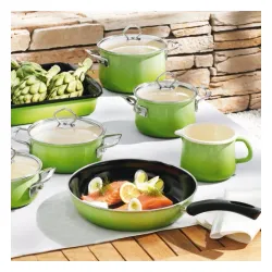 RIESS Nouvelle Smaragd 1 l - garnek emaliowany z pokrywką