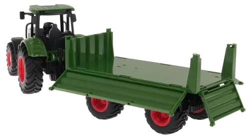 Zestaw traktor z przyczepą COIL duży pojazd skala 1:24 zielony