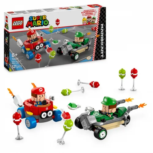 LEGO Klocki Super Mario 72034 Mario Kart - Baby Mario kontra Baby Luigi