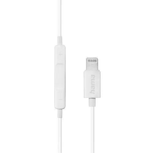 Słuchawki przewodowe Hama Glow II Douszne Mikrofon Lightning Biały