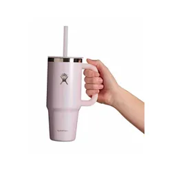 Kubek termiczny ze słomką Hydro Flask Travel Tumbler 710 ml - glimmer pink
