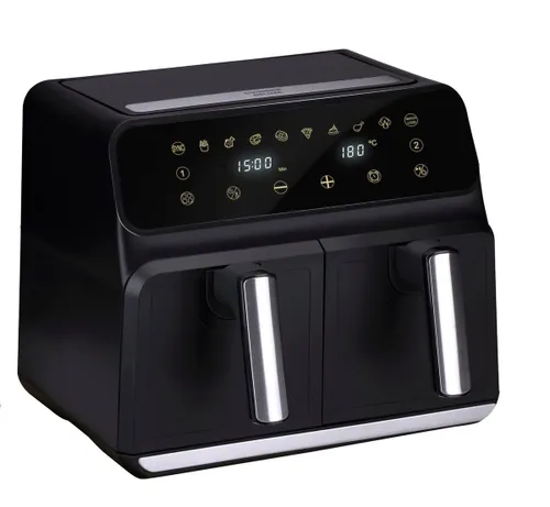 Air Fryer Frytkownica beztłuszczowa ALPINA 871125224012 8l z podwójnym koszem programator czasowy