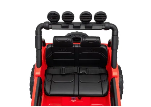 Auto Na Akumulator Jeep Rubicon 2X200W 24V Eva Skóra LED Pilot Radio MP3