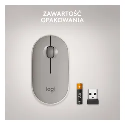 Myszka Logitech Pebble M350 Piaskowy