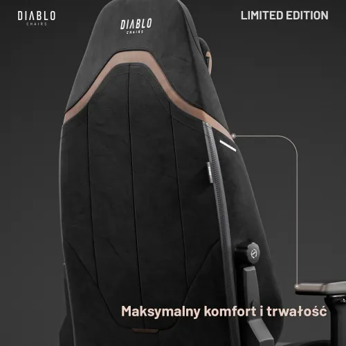 Fotel Diablo Chairs X-Eye 2.0 Ultra Gamingowy do 140kg Tkanina Czarny