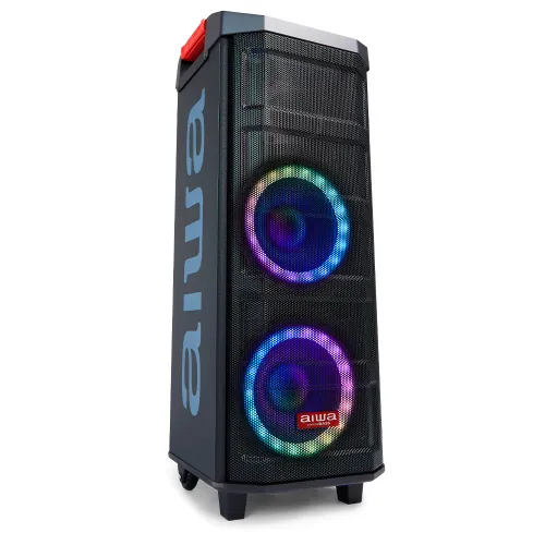 Power Audio Aiwa KBTUS-608MKII 80W Bluetooth Mikrofon Karaoke Czarny