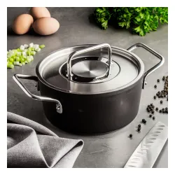FISSLER Adamant 18 cm - garnek aluminiowy z pokrywką