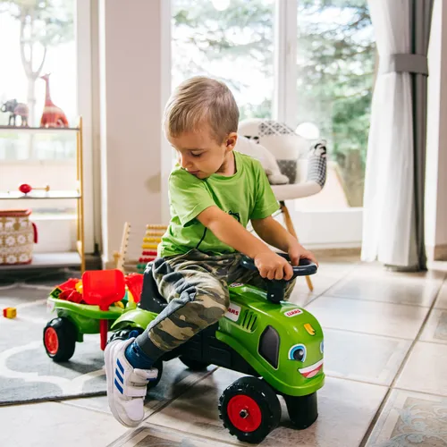 Falk Traktorek Baby Claas Zielony z Przyczepką + akc. od 1-3 lat