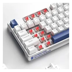 Klawiatura mechaniczna Machenike K500B-B87 Gamingowa Przewodowa Red Switch Biała