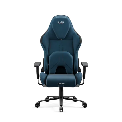 Fotel Diablo Chairs X.One Prime, Normal Size, Meta Ocean Gamingowy Do 140kg Tkanina Niebieski