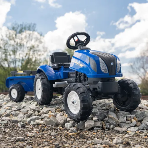 Falk Traktor na Pedały New Holland z Przyczepą i Otwieraną Maską 2-5 lat