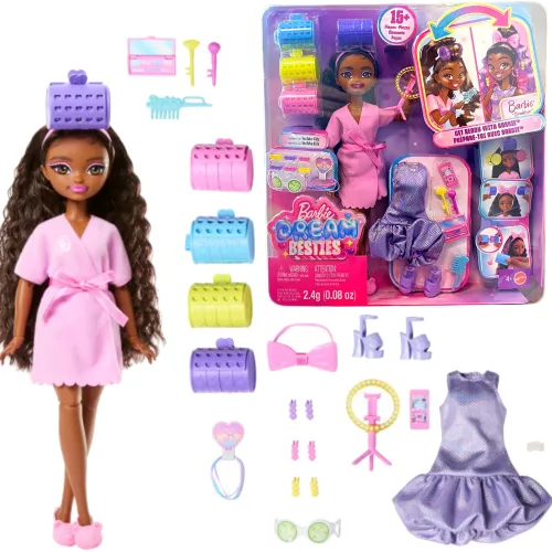 Lalka Barbie Dream Besties Brooklyn wyszykuj się ze mną JGG39