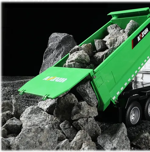 Zdalnie sterowany samochód COIL ciężarowy wywrotka ciężarówka skala 1:18 zielony