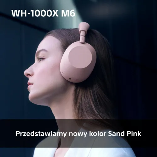 Słuchawki bezprzewodowe Sony WH-1000XM6 ANC Nauszne Bluetooth 5.3 Różowy