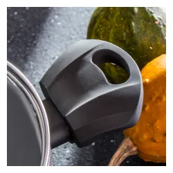 Garnek aluminiowy z pokrywką FLORINA LAVA GRAFITOWY 4,5 l