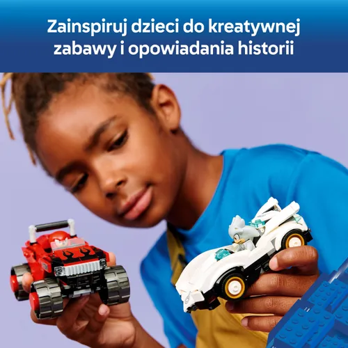 LEGO 77118 Sonic the Hedgehog Silver w samochodzie kontra Knuckles w monster trucku