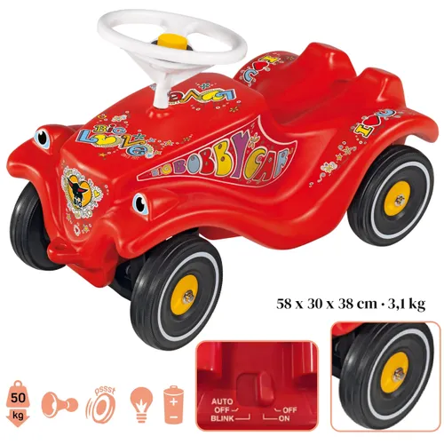 Big Jeździk Bobby Car Classic z Klaksonem Świecący