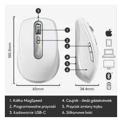 Myszka Logitech MX Anywhere 3 dla Mac - szary