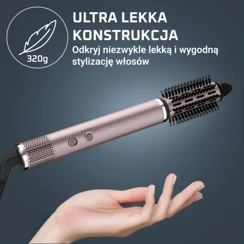 Suszarko-lokówka Rowenta Air Nano UB9B20 950W Jonizacja Zimny nawiew Średnica szczotki 33mm 3 poziomy temperatury