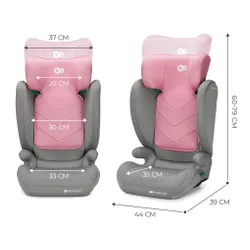 Fotelik samochodowy KINDERKRAFT I-Spark I-Size 2w1 100-150 cm (9-36 kg) Różowy