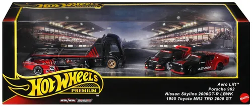 Zestaw pojazdów Hot Wheels Premium Advan Racing Team JBM06 (4 szt.)