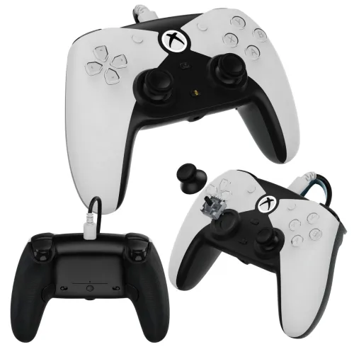 Pad Hyperkin The Competitor do Xbox, PC Przewodowy Biało-czarny