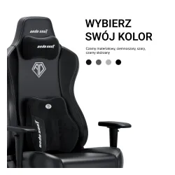 Fotel Anda Seat Novis Plus XL Gamingowy do 150kg Skóra ECO Czarny