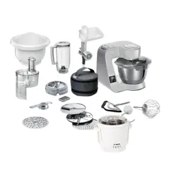 Robot kuchenny planetarny BOSCH MUM5XL72 (1000W) z wbudowaną wagą, blenderem kielichowym, maszynką do mięsa i przystawką do lodów BOSCH MUZ5EB2