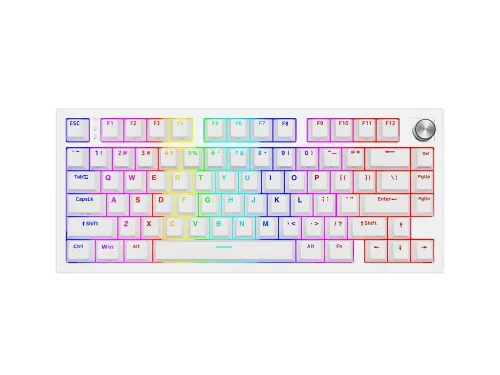 Klawiatura gamingowa Genesis Thor 404 75% GenX Abyssal przewodowa mechaniczna podświetlana biała