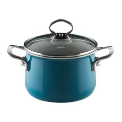 RIESS Nouvelle Aquamarin 2 l - garnek emaliowany z pokrywką