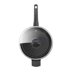 TEFAL Ultimate 26 cm czarna - patelnia tytanowa nieprzywierająca z pokrywką