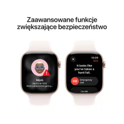 Apple Watch Series 11 GPS + Cellular 42mm z aluminium Różowe złoto Pasek sportowy Łagodny róż S/M