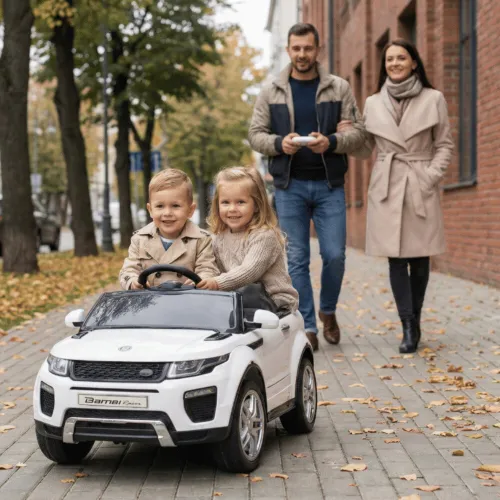Samochód dla dziecka BAMBI RACER Land Rover Suv Jeep 1 osobowy Błyszczący Biały
