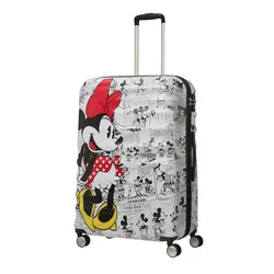 Walizka duża American Tourister Wavebreaker Disney - Minnie comics white